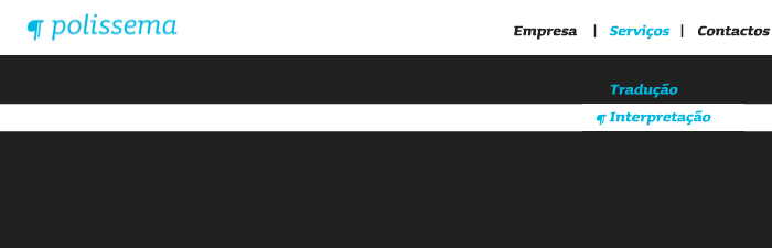 Submenu: Servi&ccedil;os de Interpreta&ccedil;&atilde;o